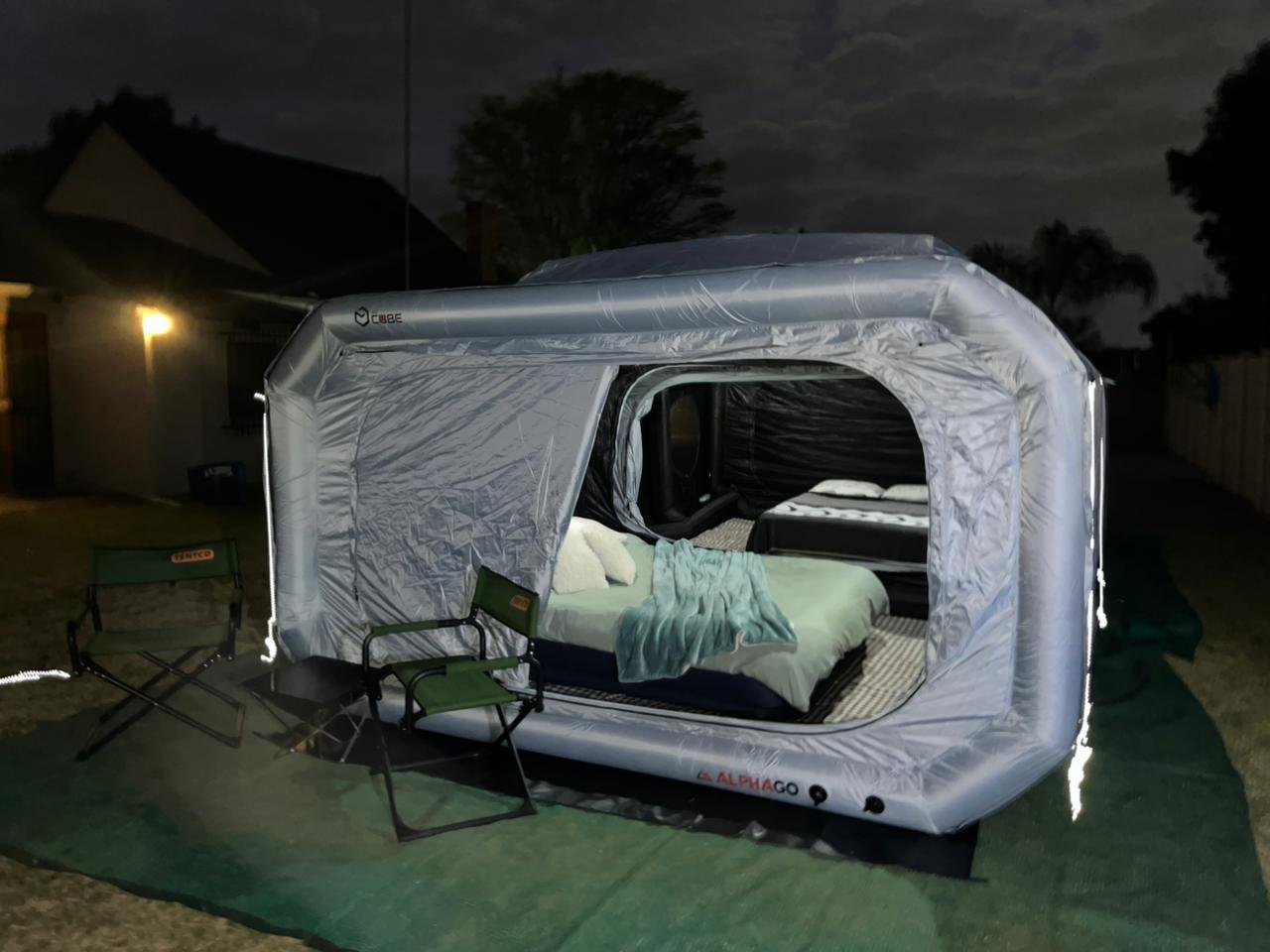 AlphaGO Air Cube Starlight | Two Linked Tents, Sleeps 4