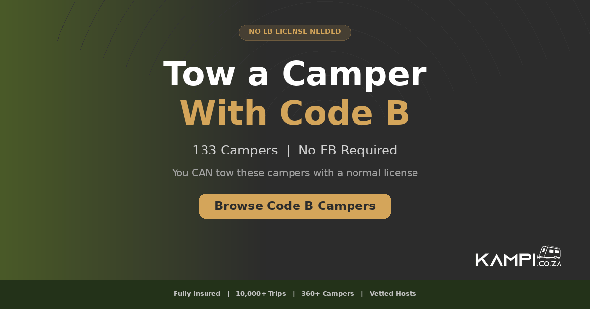 Tow a Camper Without EB License | Code B - Kampi